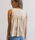 Plain color top in tan