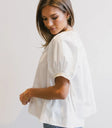 Woven top in white