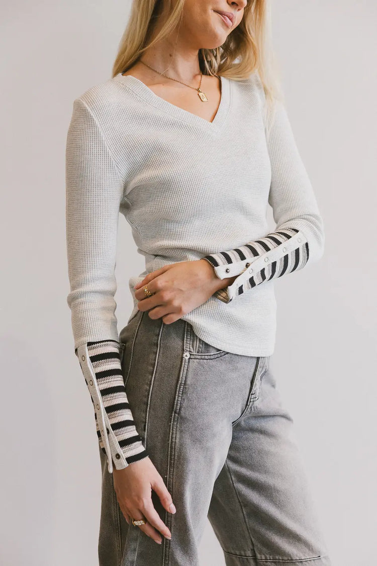 Long sleeves top n grey