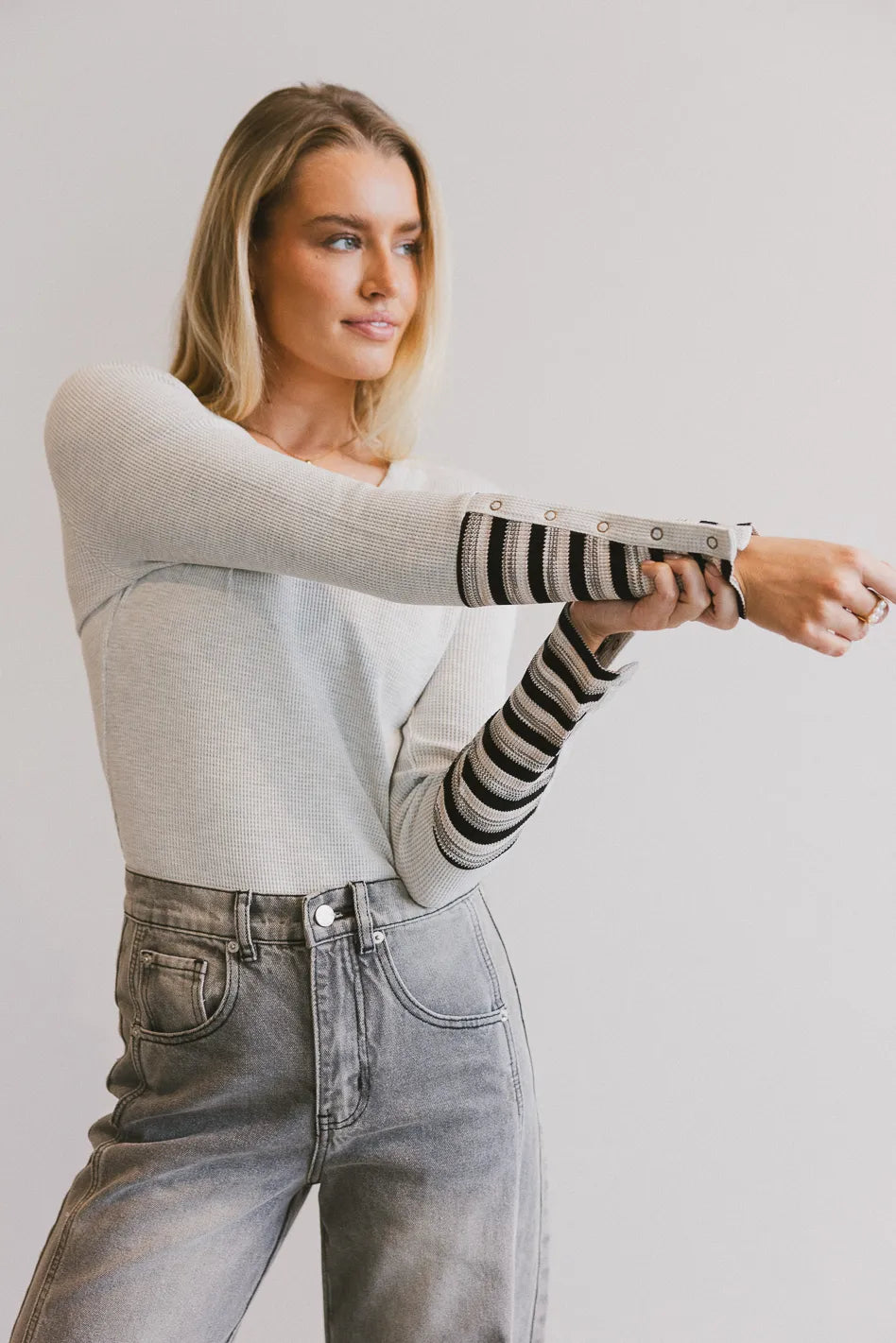 Knit top in grey