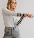 Knit top in grey
